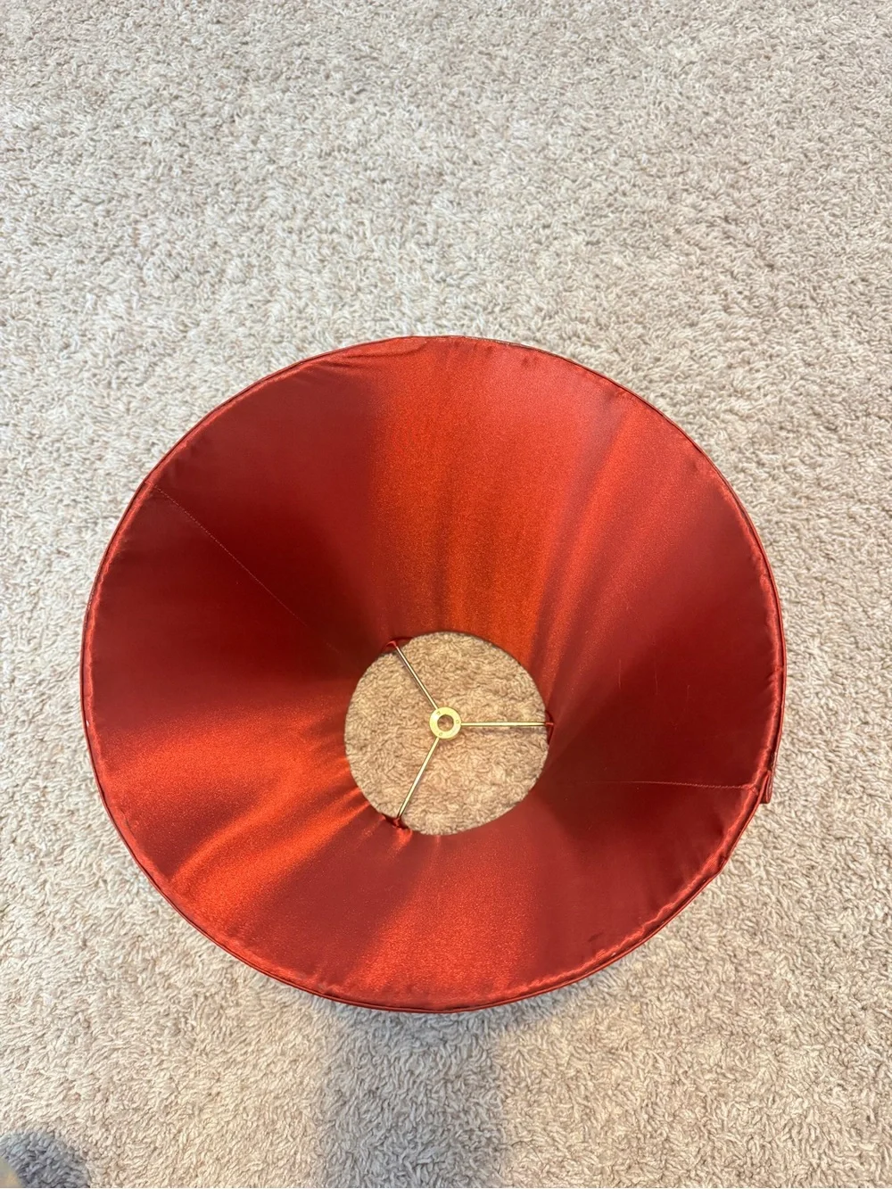 Vintage Handmade Burgundy Pleated Lamp Shade 9